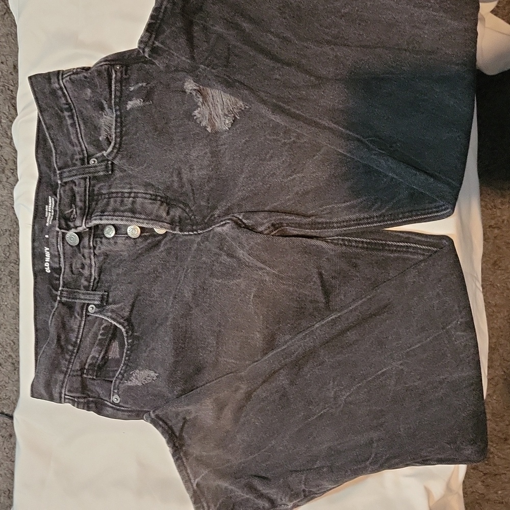 Old Navy size 2 womens black stonewash distressed jeans